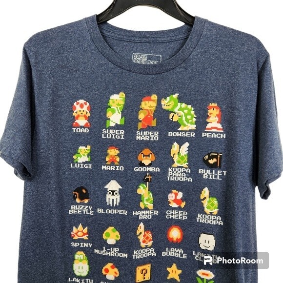 Super Mario Bros. Mens Multi-Character Short Sleeve Tee Size Medium - Picture 3 of 5